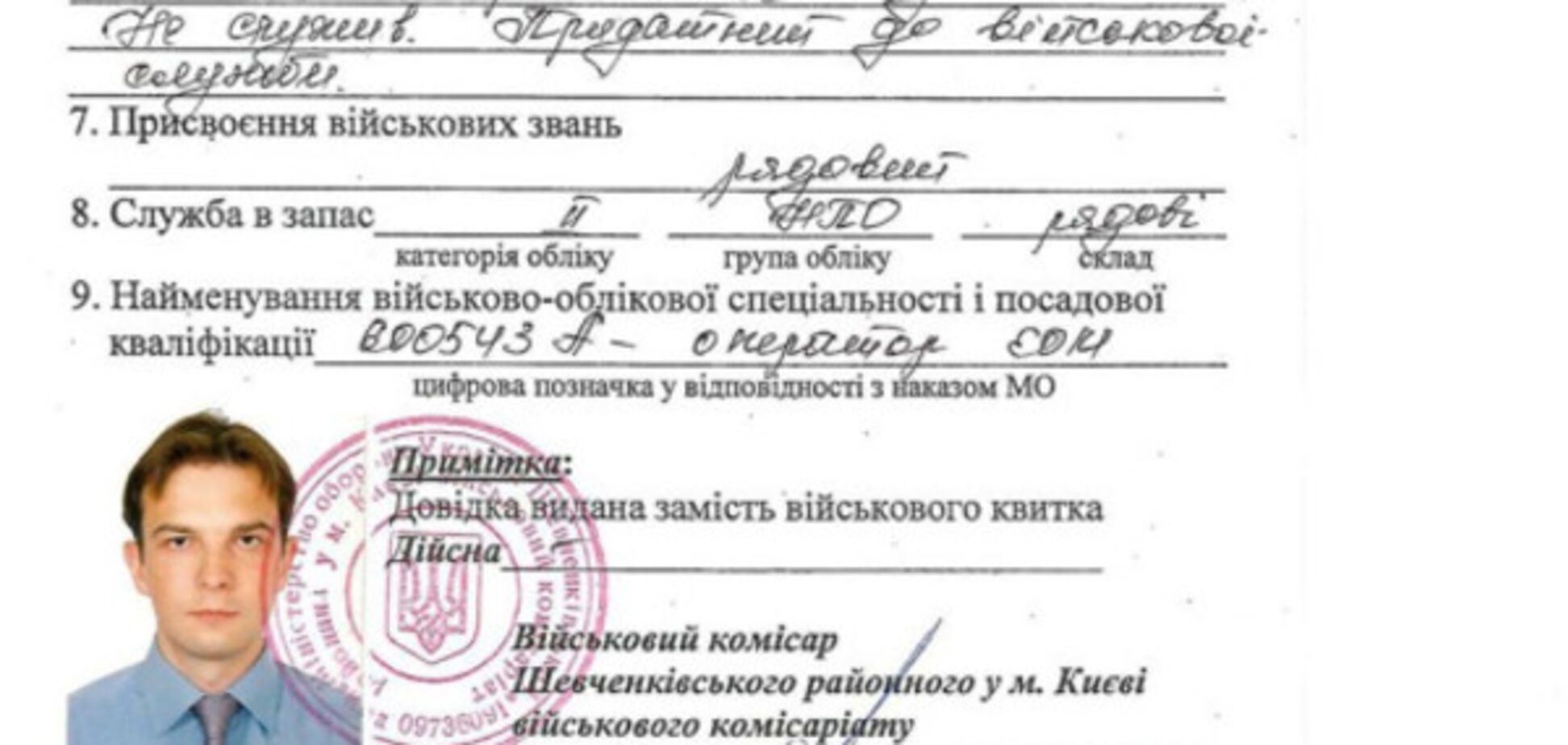 Соболев документ