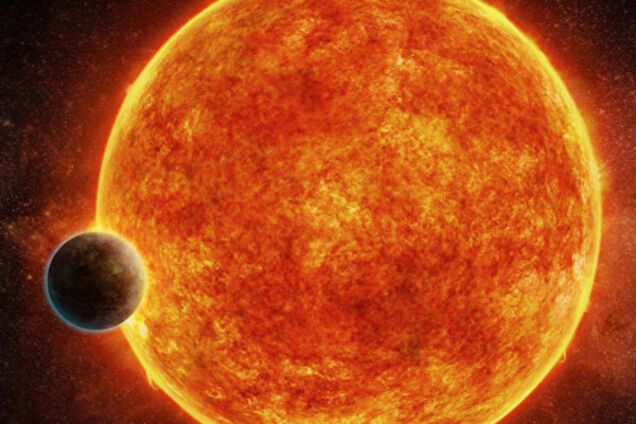 Планета LHS 1140b рядом со своей звездой