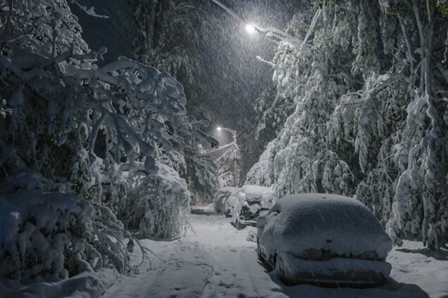 Кишинев снегопад