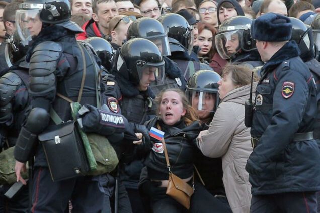 Задержания, Россия, протест