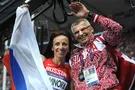 Мария Савинова и тренер Владимир Казарин