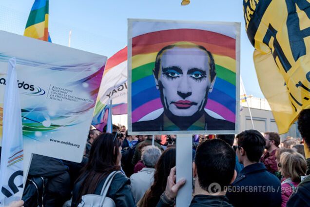 LGBT Demonstration In Front Of The Russian Embassy In Rome