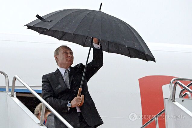 путин самолет зонтик