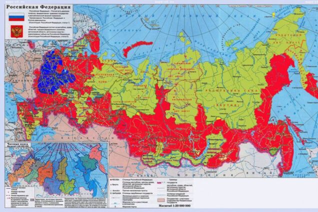 Распад и 'расхват' России в цвете