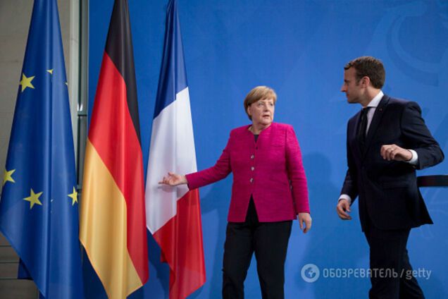 Меркель и Макрон