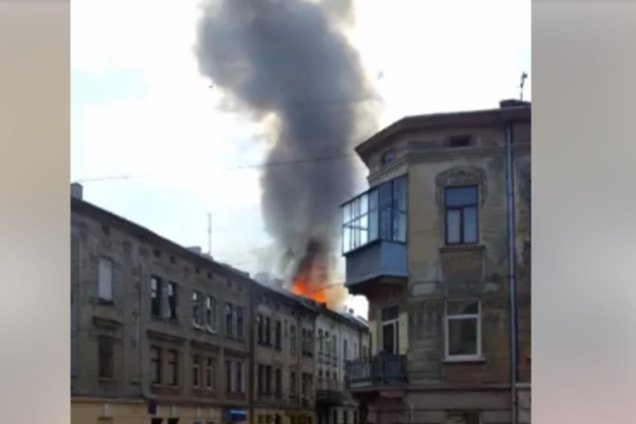 Пожар во Львове