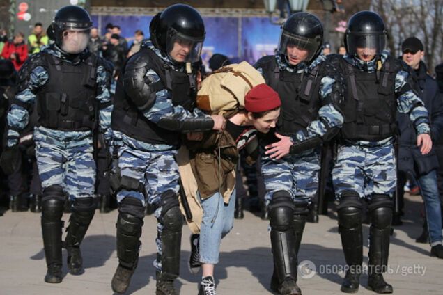 Россия, ОМОН, протест, полиция