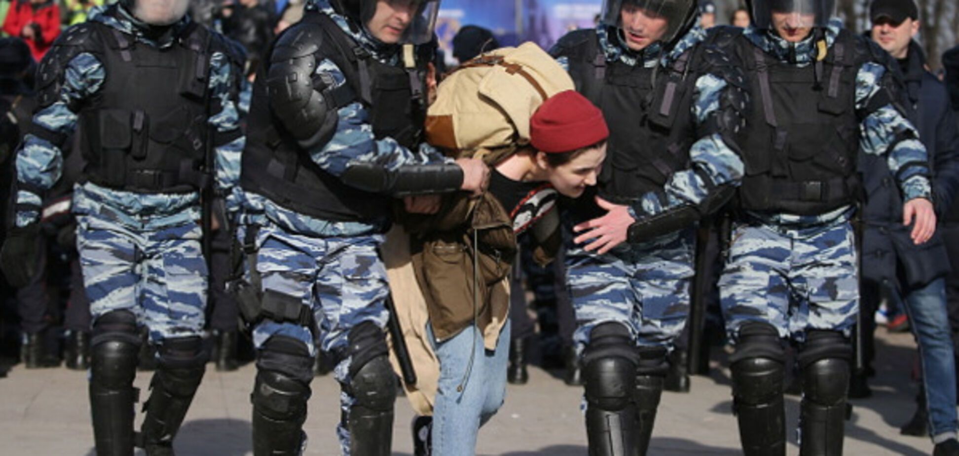 Россия, ОМОН, протест, полиция