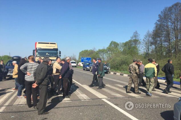 Блокировка трассы на Волыни