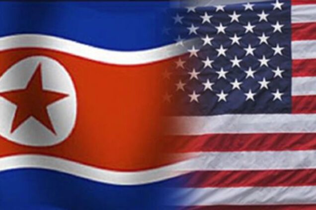 прапори КНДР і США