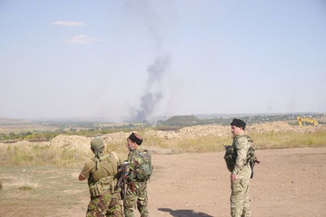 обстрел поселка Белое в Луганской области казаками