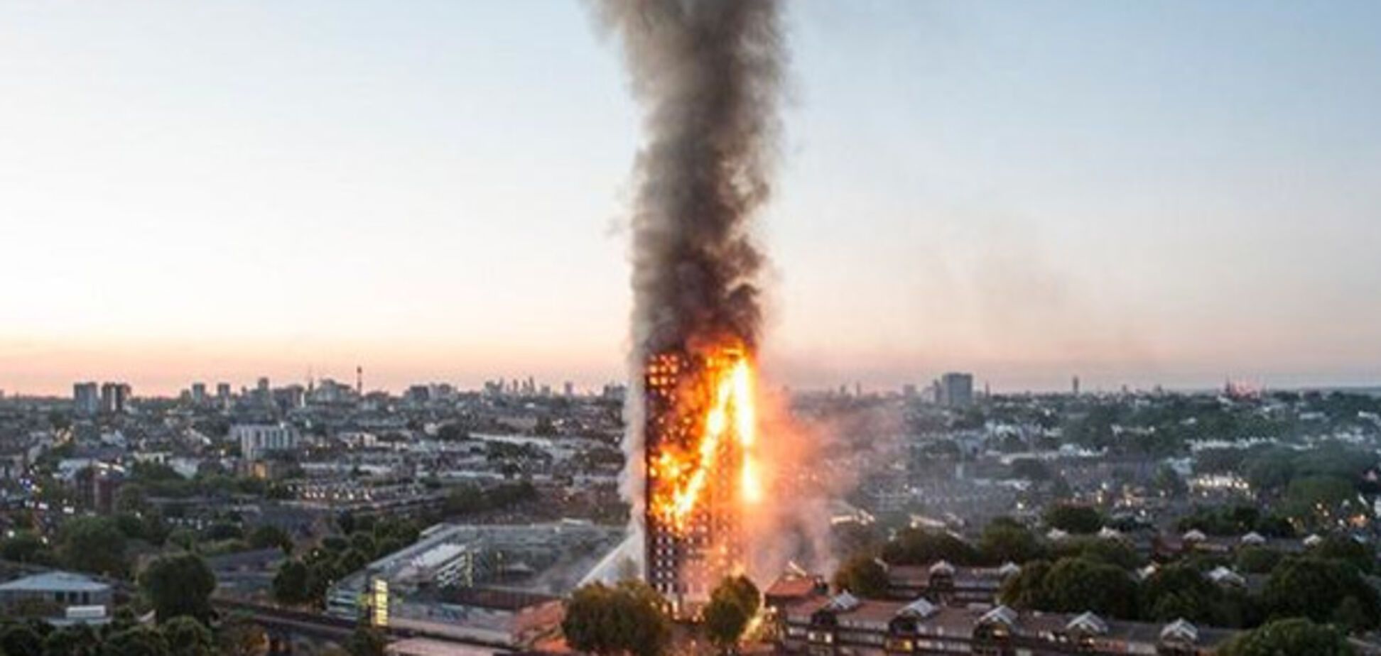 пожар, Лондон, небоскреб