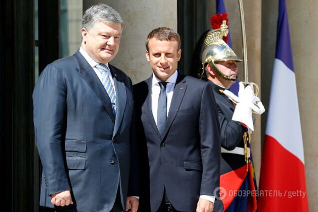 Петро Порошенко та Еммануель Макрон