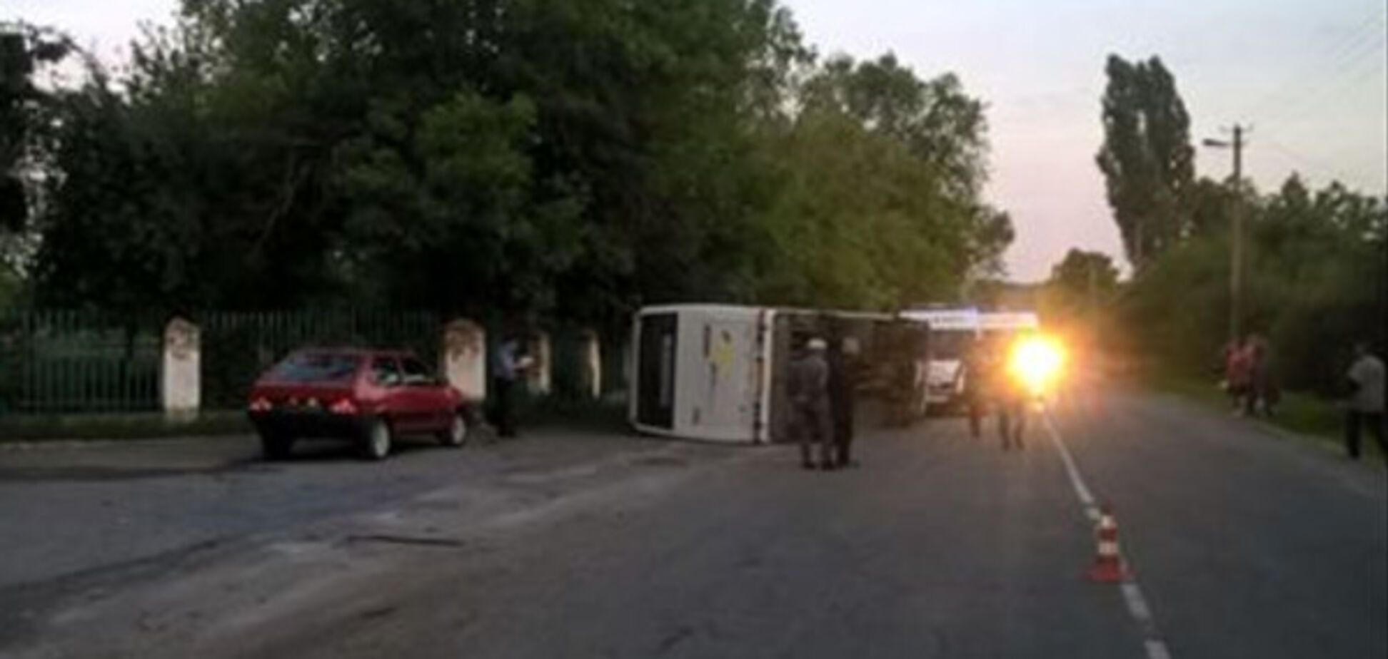 На Черкащині перекинувся рейсовий автобус