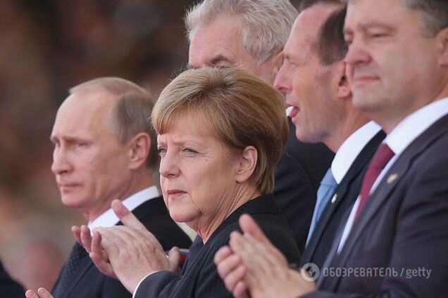путин меркель порошенко