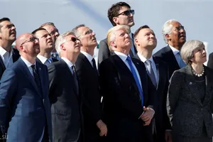 лидеры стран трамп трюдо мэй