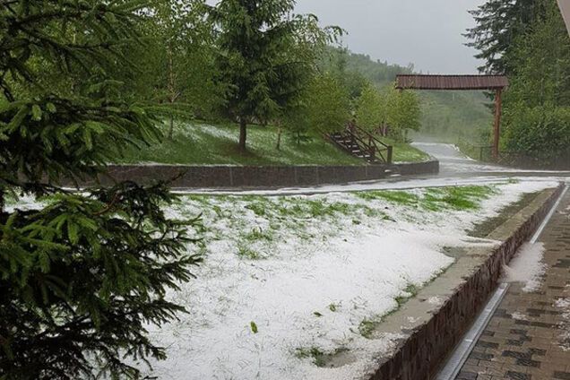 Снег на Закарпатье