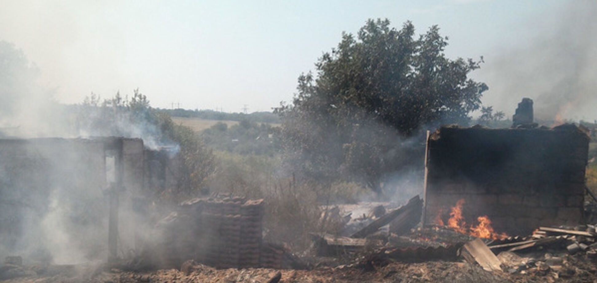 Обстрел боевиков на Донбассе