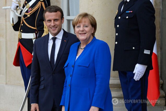 Меркель и Макрон