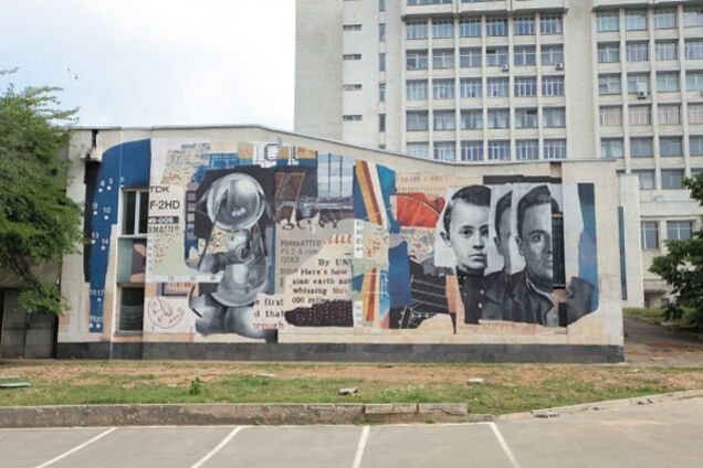 Художник Marat Morik  украсил муралом стену 7го корпуса КПИ