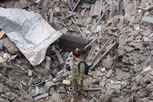 Обстрел боевиков на Донбассе