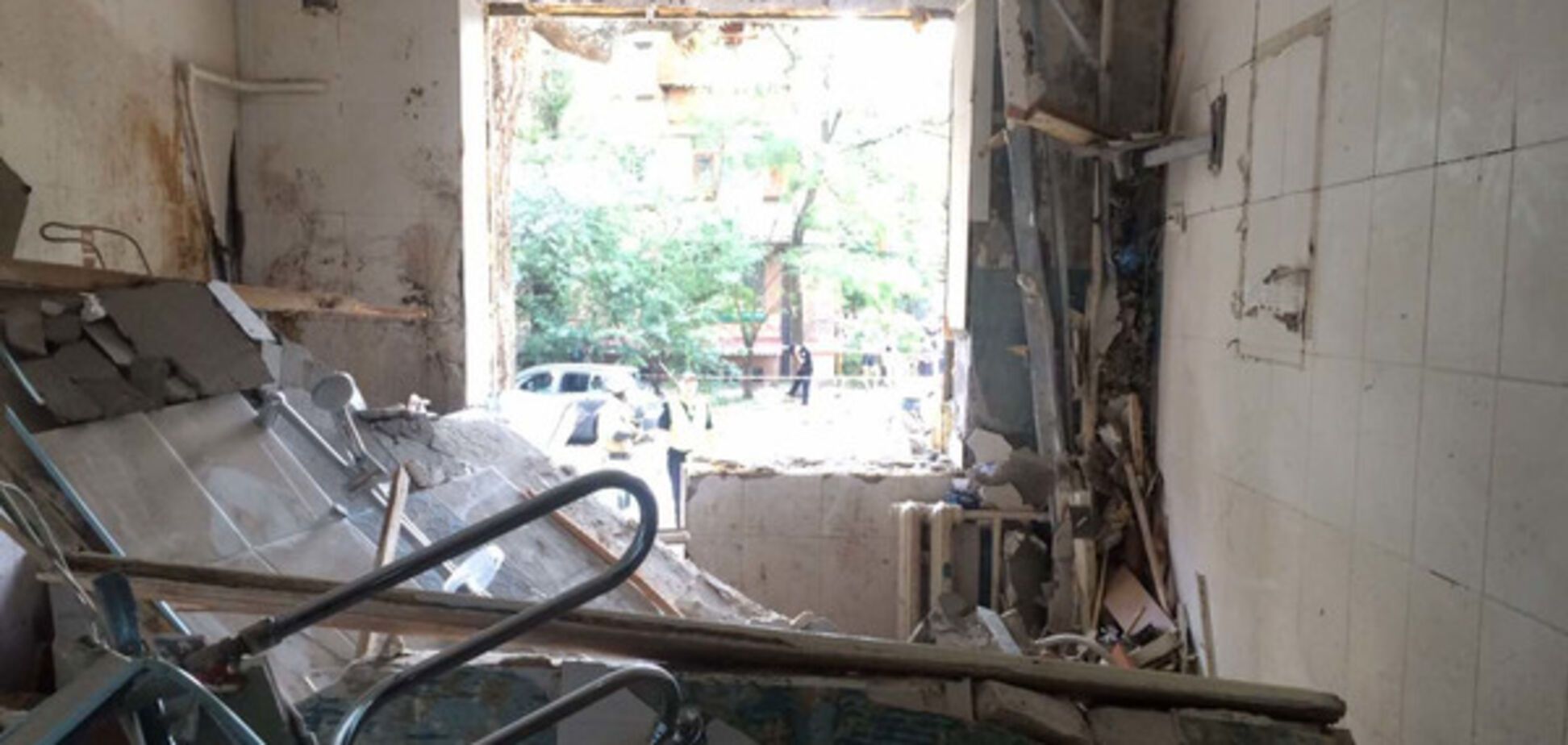 Последствия взрыва в Киеве