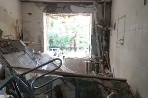 Последствия взрыва в Киеве
