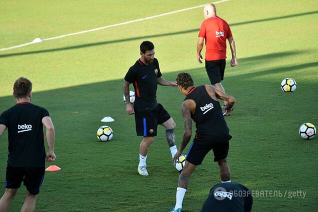тренировка Барселоны Неймар