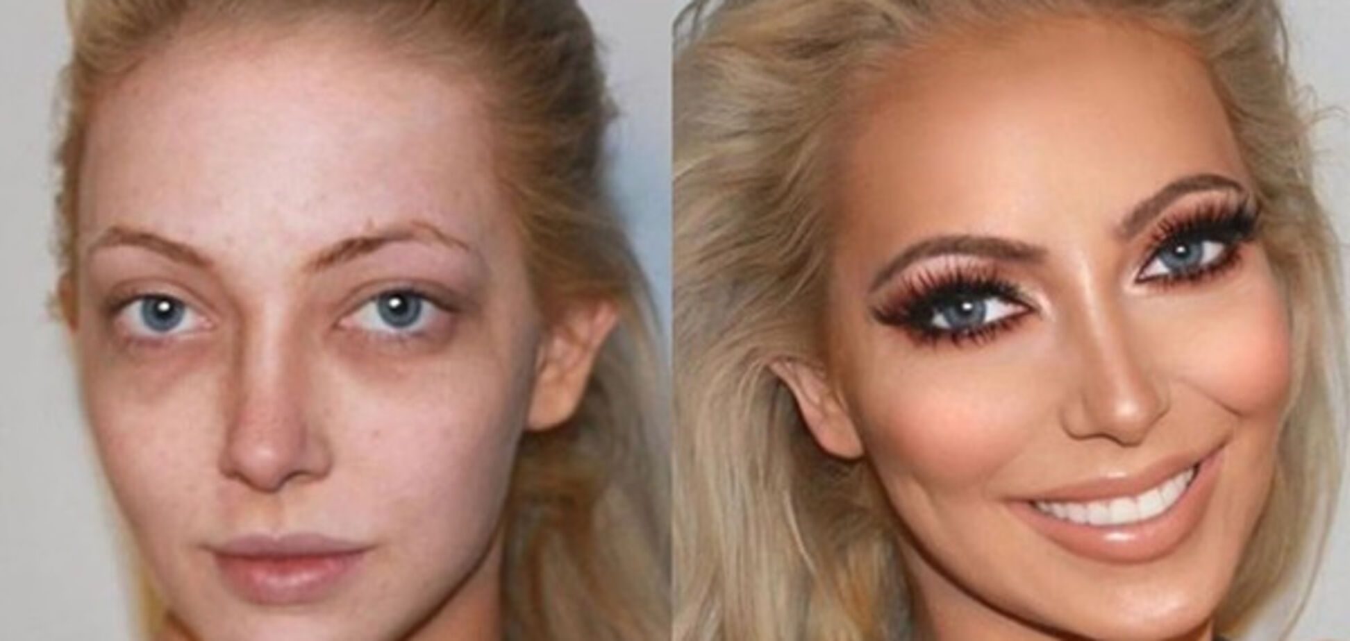 до і після макіяжу