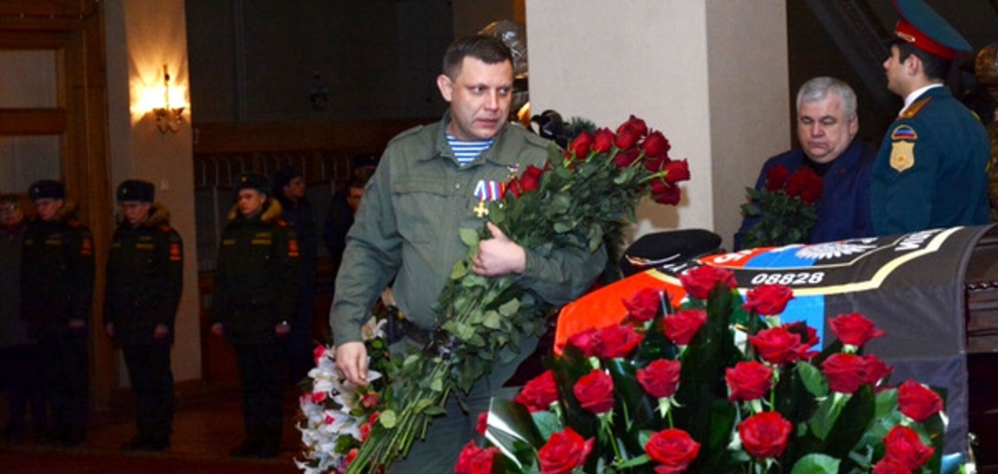 Захарченко на похоронах Гіві