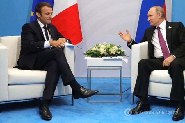 Еммануель Макрон і Володимир Путін