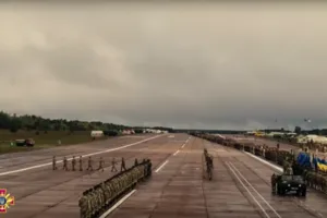 Репетицію параду до Дня Незалежності показали з висоти пташиного польоту