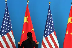 Прапори США та Китаю