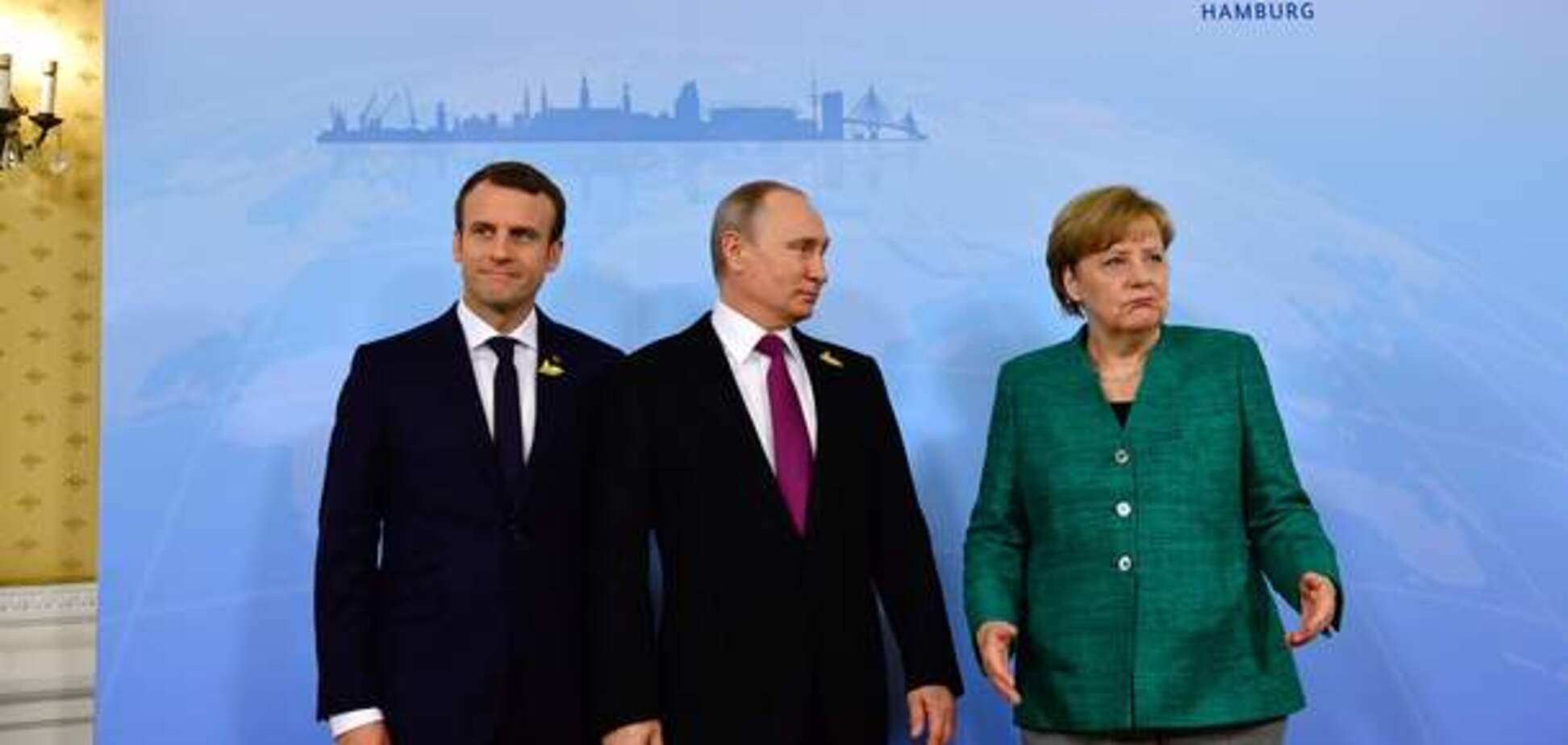 путин меркель макрон