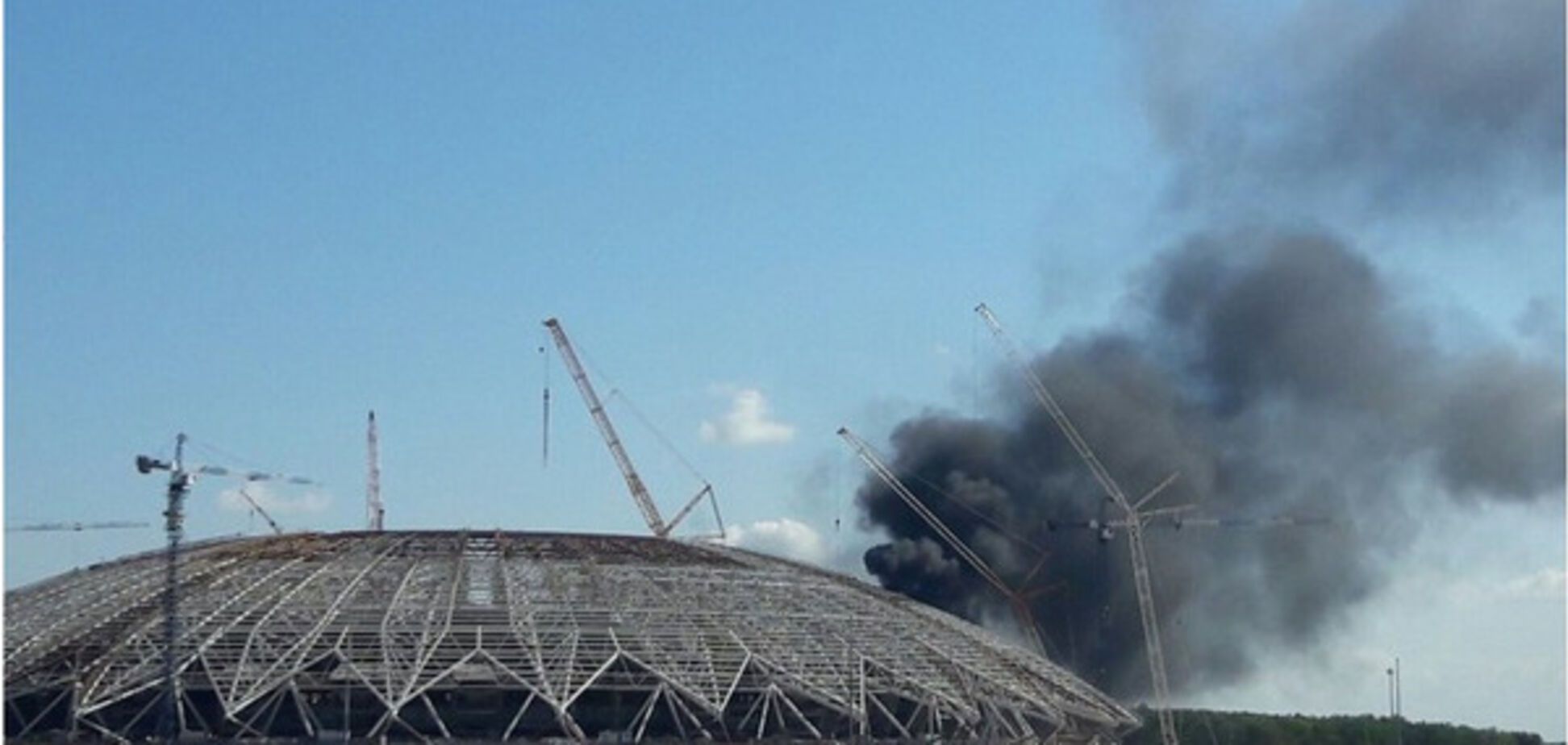 В России загорелся стадион чемпионата мира по футболу-2018: появились фото