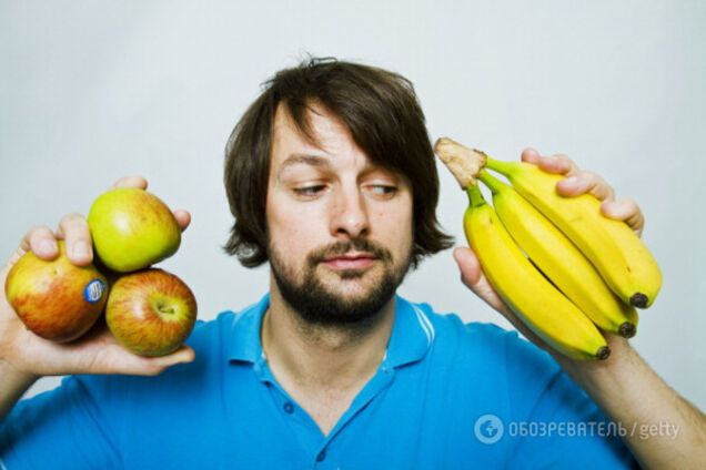 мужчина, фрукты, диета