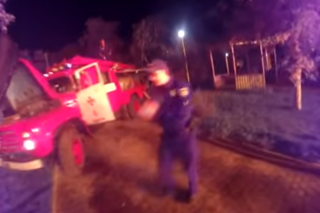 'С водой напряг!' Появилось видео ликвидации пожара в детском лагере 'Виктория'