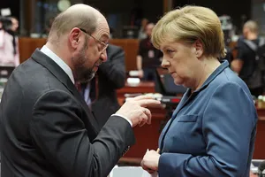 Мартин Шульц и Ангела Меркель