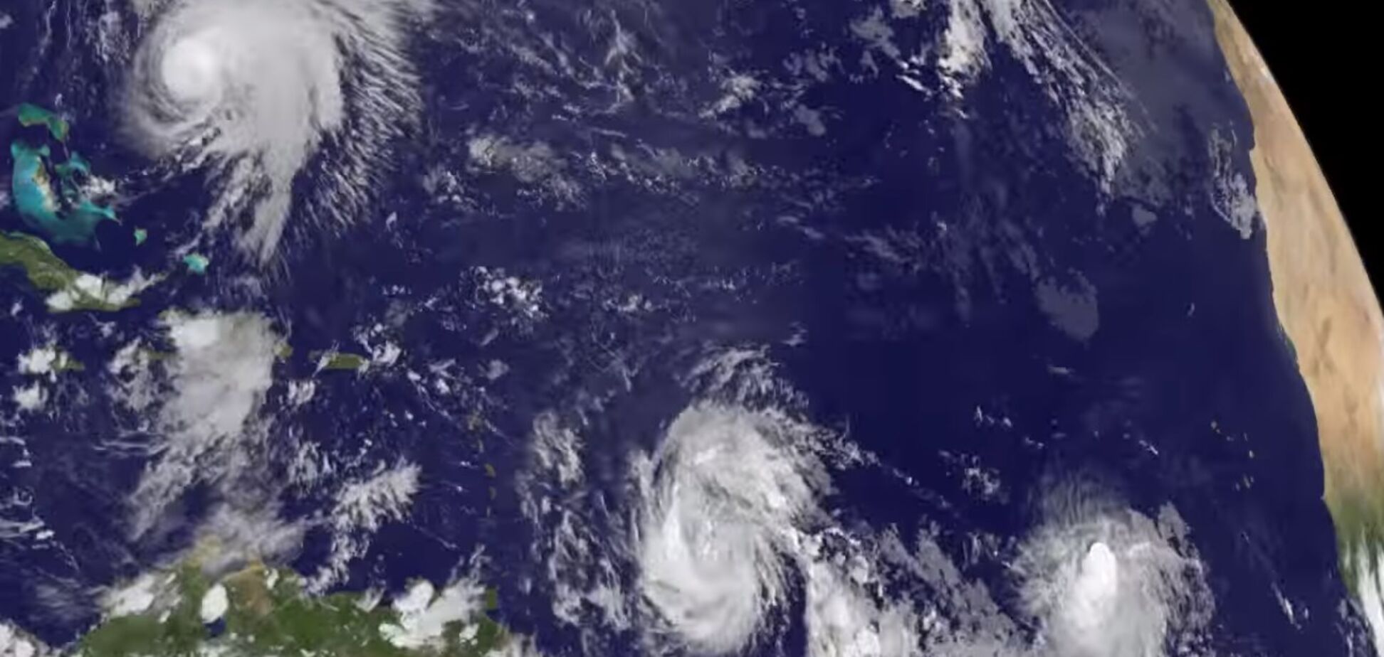 Разрушительный ураган 'Мария': NASA показало впечатляющее видео из космоса