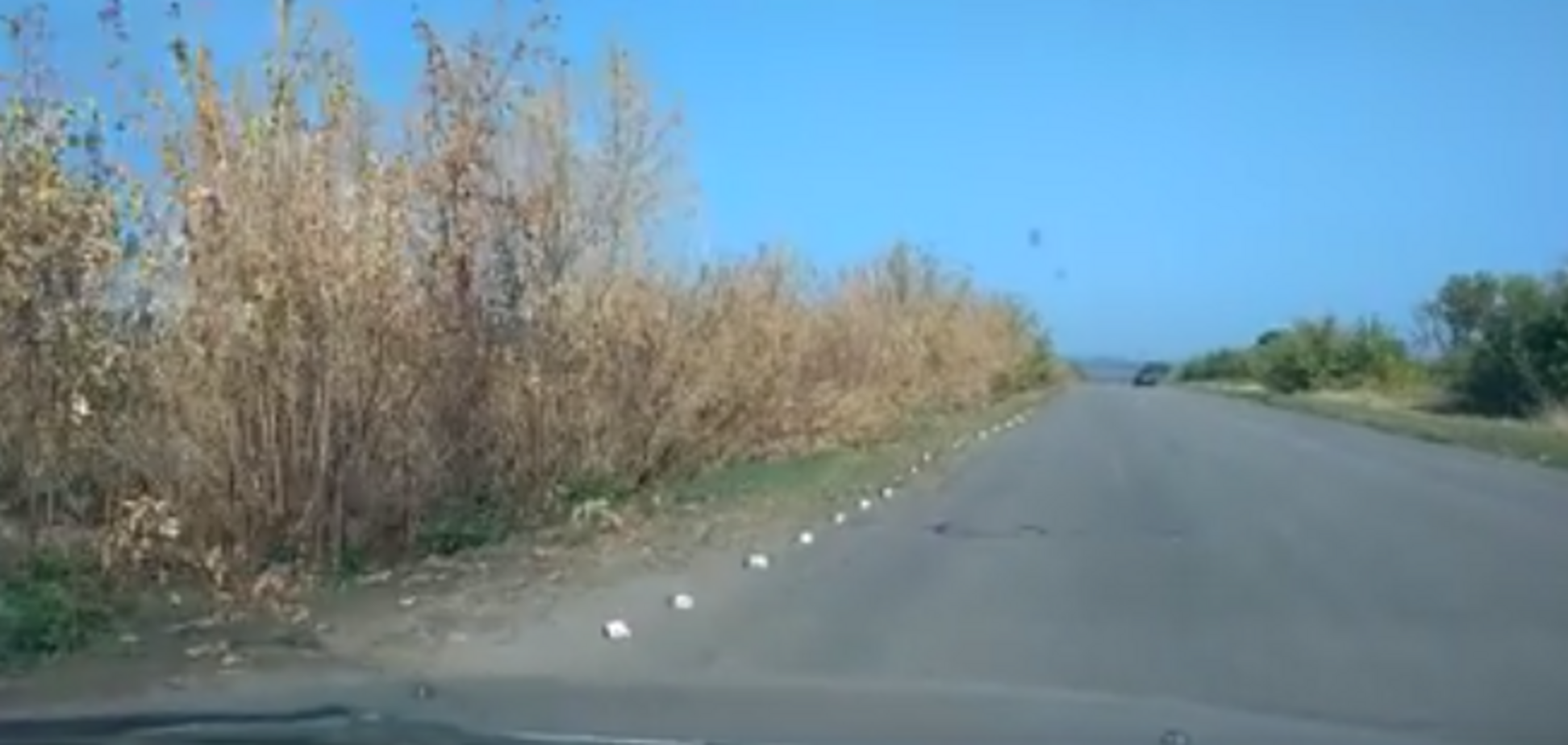 Цеглини замість розмітки: в мережі висміяли 'ноу-хау' на дорогах Луганщини