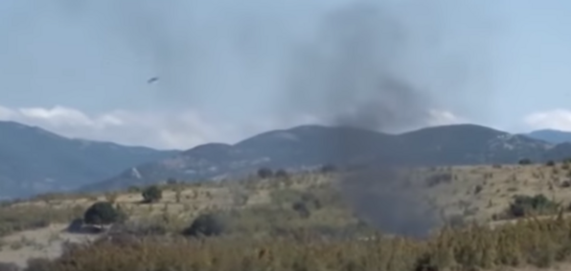 Появилось видео с места авиакатастрофы в Греции, в которой погибли украинцы