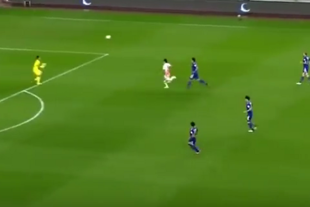 Курьезный гол в Южной Корее