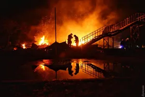 Пожар в одесском лагере "Виктория"