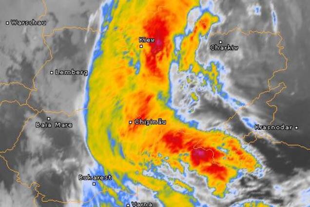 Снегопад в Украине