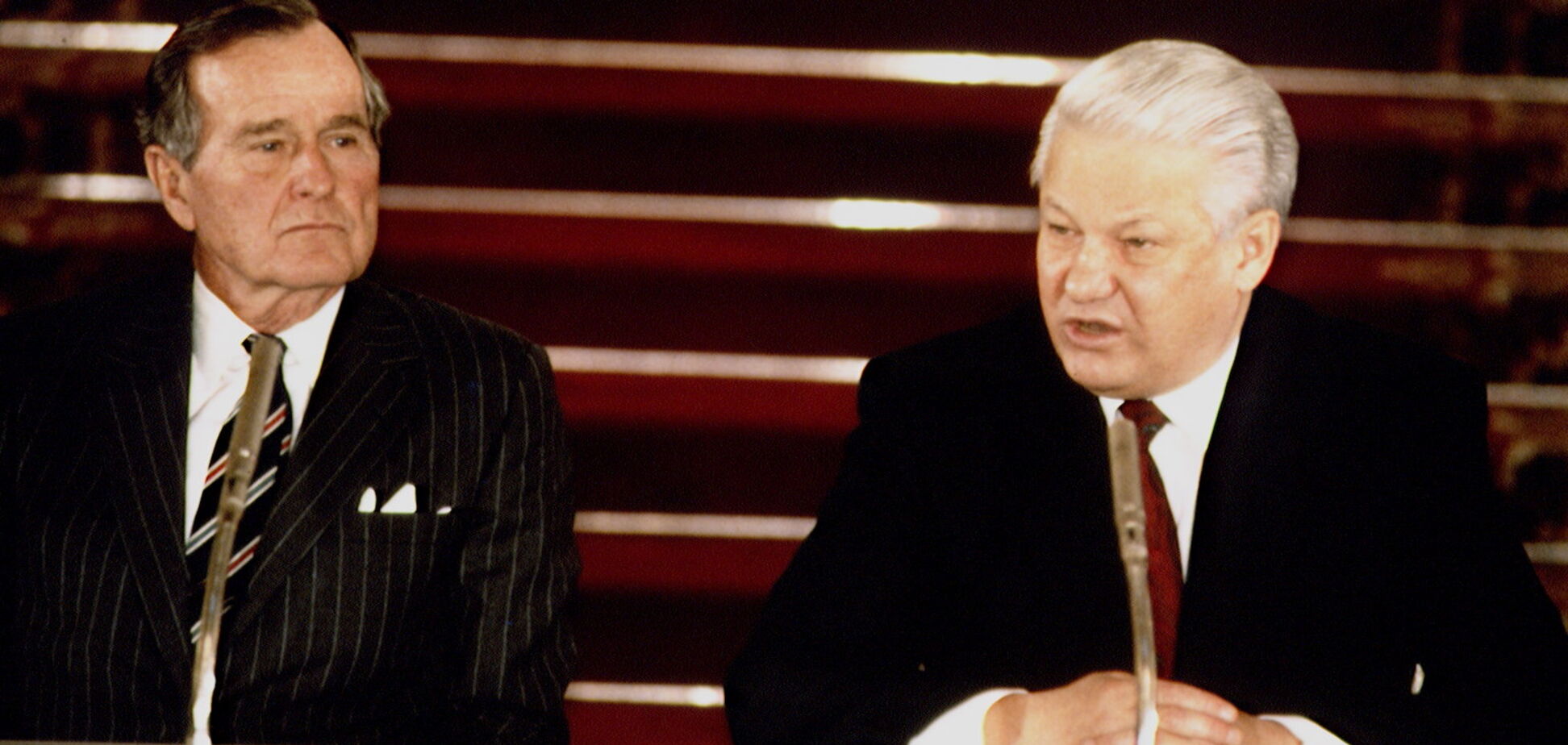 Джордж Буш и Борис Ельцин