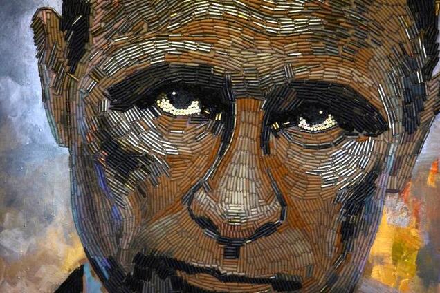 Портрет Путіна з гільз