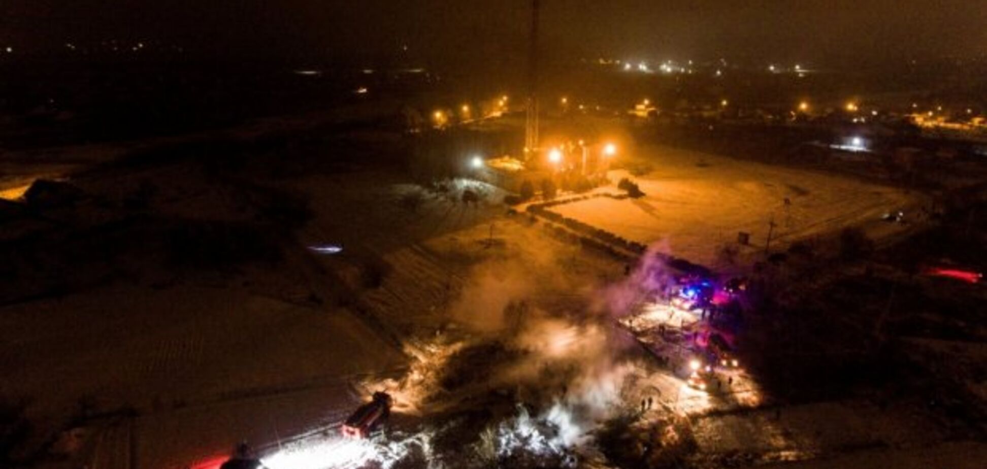 В Кременчуге упал вертолет