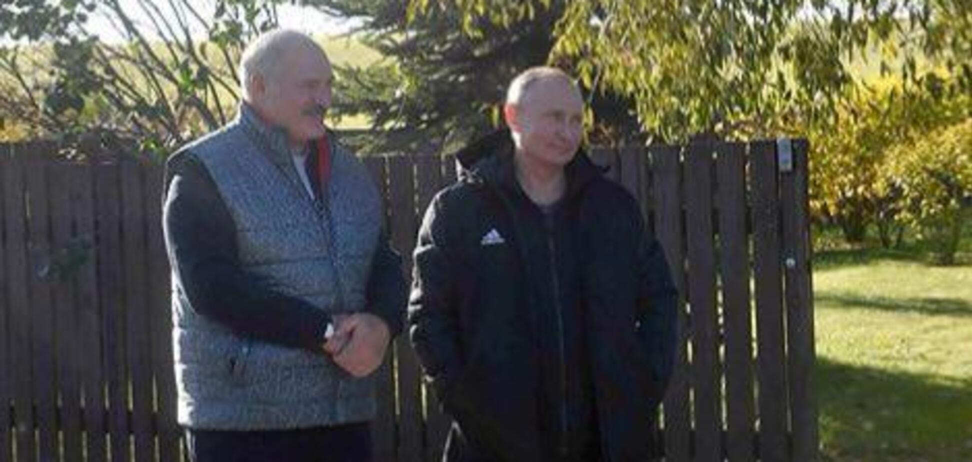 Пили без тосту: в мережі показали застілля Путіна та Лукашенка