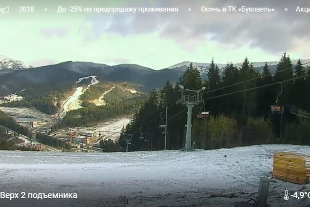 На известном курорте Украины выпал снег: появились новые фото и видео