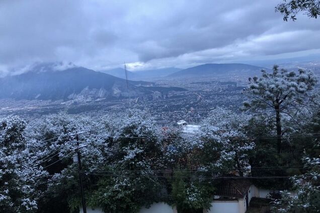 В жаркой Мексике неожиданно выпал снег: яркие фото